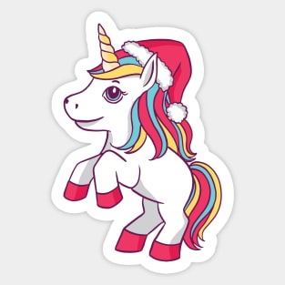 Christmas unicorn gift idea Sticker